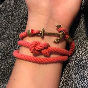KJP Kiel James Patrick coral rope bracelet